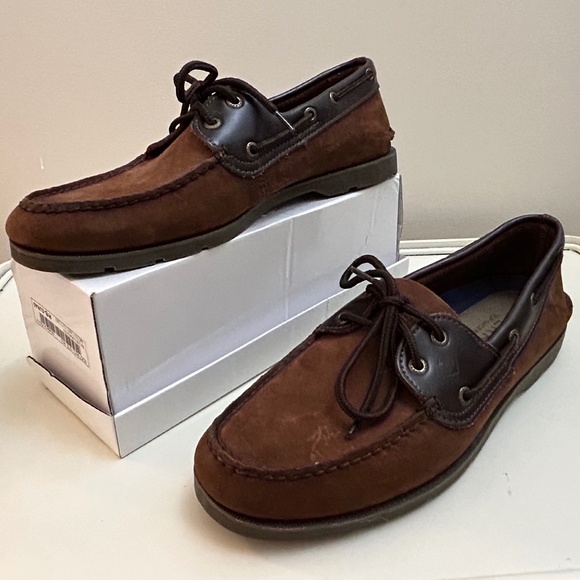 Men’s Sperry Top-Sider Authentic Original Brown Leather Boat Shoe - Picture 2 of 9